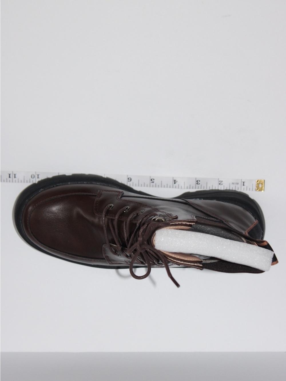 Brand New (NWOT or Box) Journee Collection Brown Lace-Up Combat Ankle Boots - Picture 8 of 11